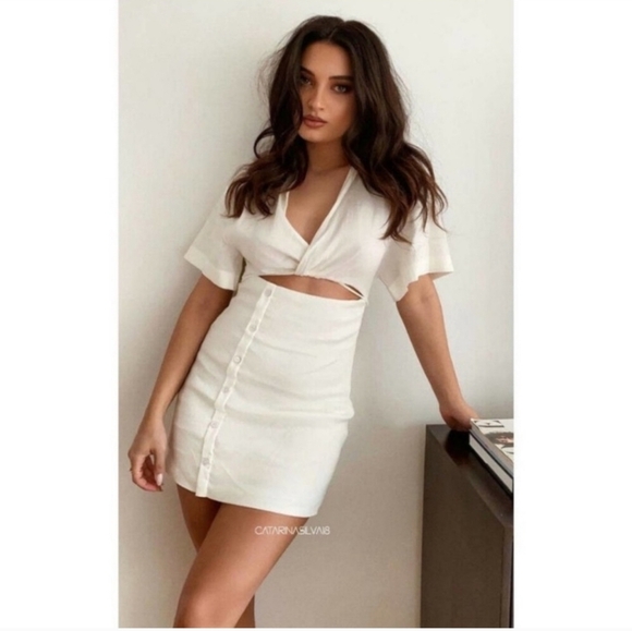 Zara Cutout Collared Button Dress Size XXL - Picture 3 of 16